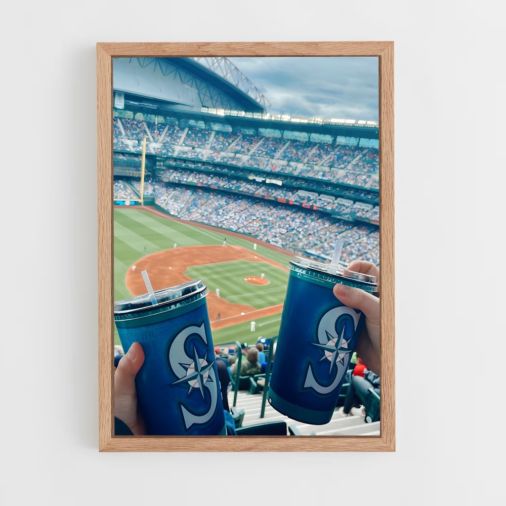 Poster Cheers à Seattle – affiche Baseball (vue 4)